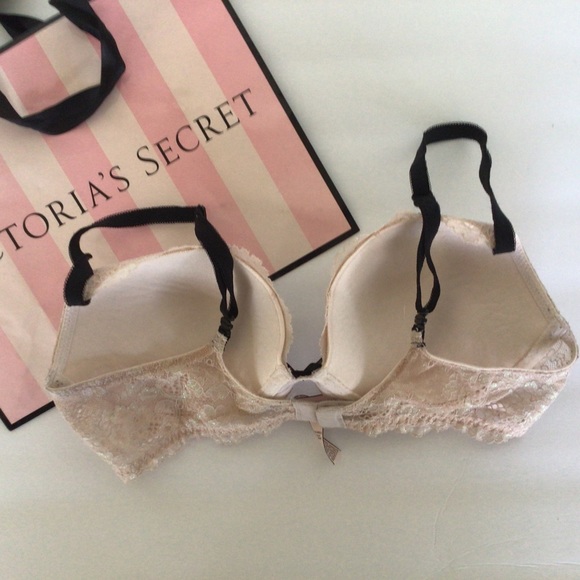 VICTORIAS SECRET DREAM ANGELS PUSH UP BRA SHIMMER LACE SIZE 34C - Picture 2 of 14